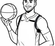 Coloriage Luka Doncic de la NBA style cartoon