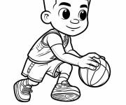 Coloriage Luka Doncic style dessin anim&eacute;