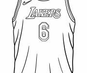 Coloriage Maillot des Lakers de Los Angeles