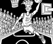 Coloriage Match de la NBA  avec le spectacle