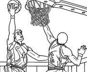 Coloriage Match de la NBA gratuit