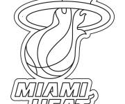 Coloriage Miami Heat NBA en logo