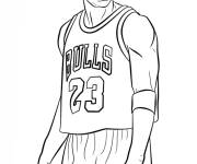 Coloriage et dessins gratuit Michael Jordan star de la NBA à imprimer