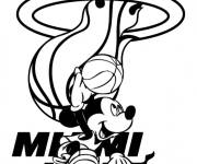 Coloriage Mickey Mouse NBA