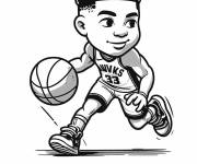 Coloriage Mignon Giannis Antetokounmpo chibi
