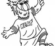 Coloriage Mosquote Heat NBA