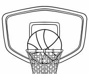 Coloriage Panneau de basket avec cerceau NBA