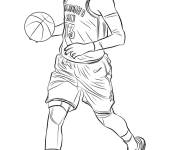 Coloriage Paul George de la NBA