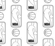 Coloriage Poster contenant des logos de la NBA