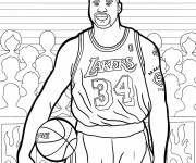 Coloriage Shaquille O'Neal, joueur de basket-ball