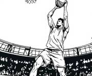 Coloriage Stade plein pendant un match de la NBA