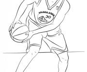 Coloriage Stephen Curry de la NBA