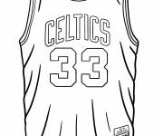 Coloriage T-shirt maillot NBA des Celtics