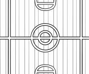 Coloriage Terrain de basket de la NBA