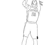 Coloriage et dessins gratuit Tir d&eacute;cisif d'un match de la NBA à imprimer