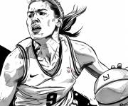 Coloriage WNBA f&eacute;minine