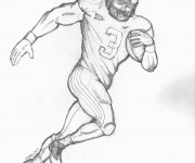 Coloriage Football américain au crayon