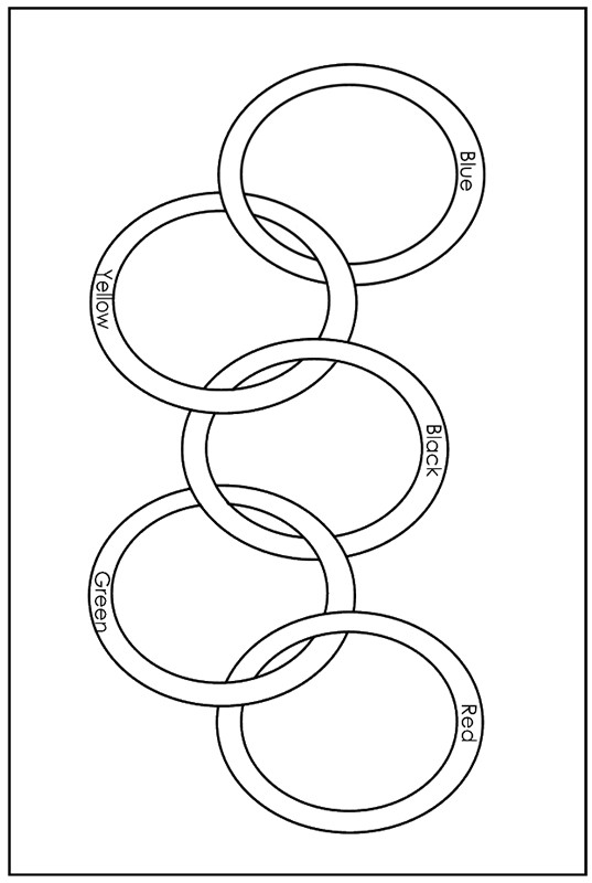 Coloriage Les trois Médailles Olympiques dessin gratuit à imprimer