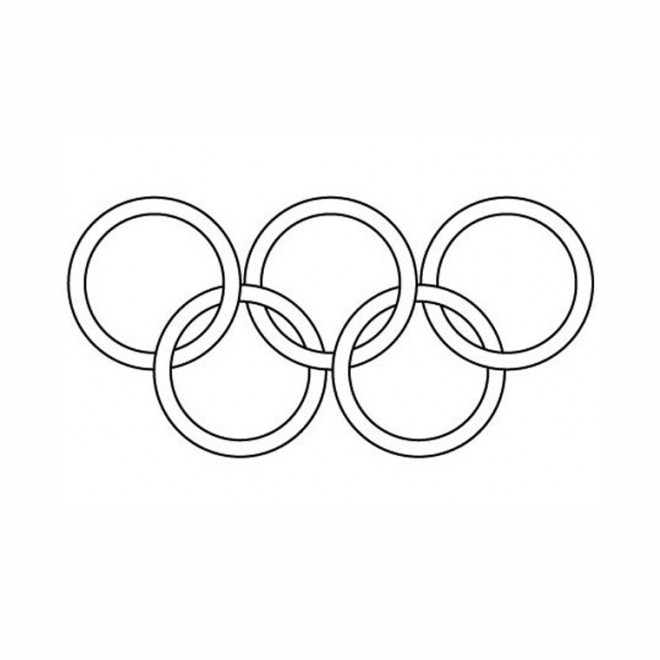Coloriage Logo Jeux Olympiques vectoriel dessin gratuit à imprimer