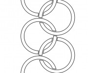 Coloriage Logo Olympique facile