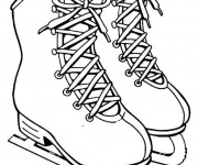 Coloriage et dessins gratuit Chaussures de Patinage à imprimer