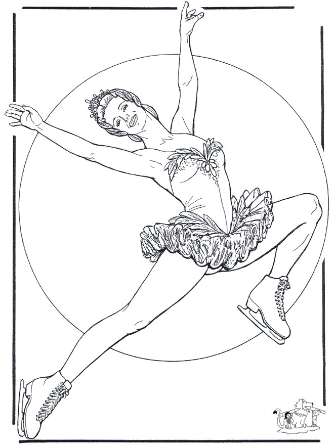 Coloriage Patinage artistique dessin gratuit à imprimer