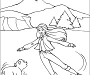 Coloriage Patinage en plein air