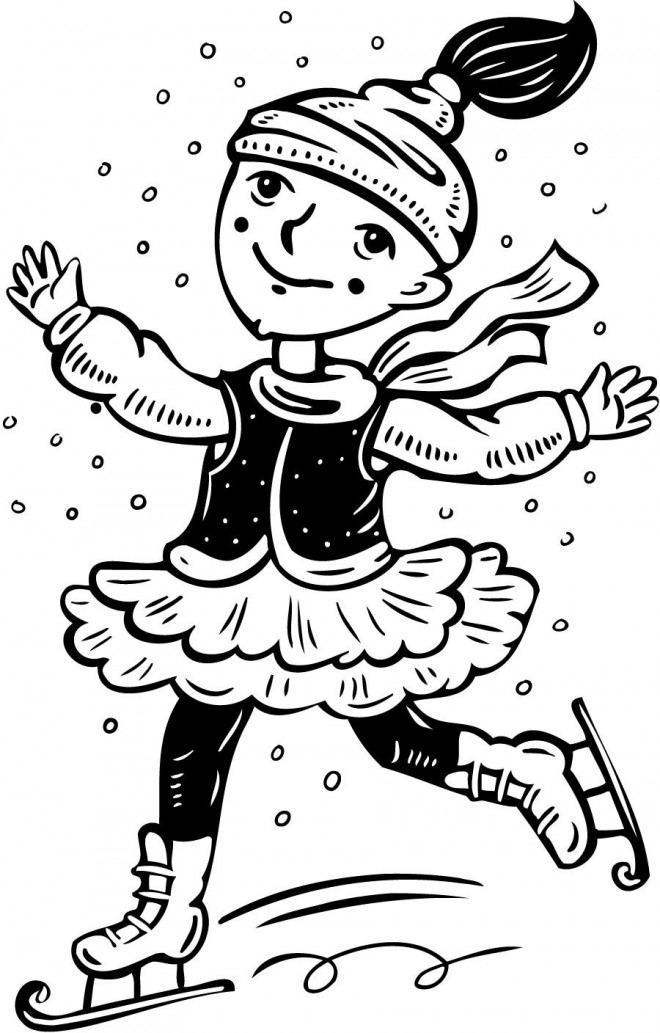 Coloriage Patinage gratuit à imprimer liste 40 à 60
