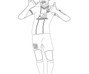 Coloriage et dessins gratuit Célébration de Neymar de PSG à imprimer