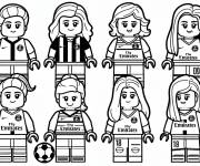 Coloriage Filles joueurs du club PSG