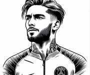 Coloriage Footballeur de PSG