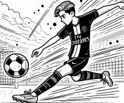 Coloriage Joueur de cadet de PSG