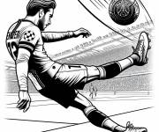 Coloriage Joueur de PSG pendant un match de la Ligue des champions