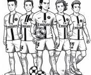 Coloriage Les joueurs de l'acad&eacute;mie de PSG