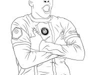 Coloriage Mbappe le star de PSG
