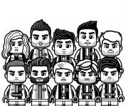 Coloriage Photo de l'&eacute;quipe de PSG pour enfant