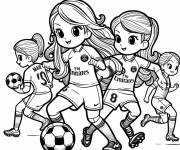 Coloriage PSG FC pour les petites filles