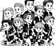 Coloriage PSG Paris Saint Germain FC pour les petits