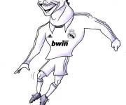 Coloriage Caricature de Ronaldo pour adulte
