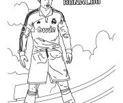Coloriage Cristiano Ronaldo avant de tirer le coup franc
