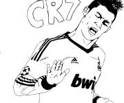 Coloriage et dessins gratuit Cristiano Ronaldo Calma Calma à imprimer