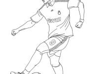 Coloriage Cristiano Ronaldo commence l'attaque