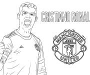 Coloriage Cristiano Ronaldo de Manchester United