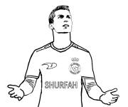 Coloriage Cristiano Ronaldo d&eacute;taill&eacute;