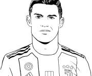 Coloriage et dessins gratuit Cristiano Ronaldo en toute confiance à imprimer