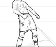 Coloriage Cristiano Ronaldo est prêt à célébrer son but