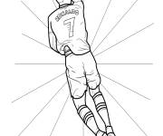 Coloriage Cristiano Ronaldo et le saut de joie