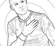 Coloriage Cristiano Ronaldo fait preuve de respect