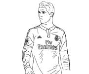 Coloriage et dessins gratuit Cristiano Ronaldo Football Real Madrid à imprimer