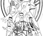 Coloriage Cristiano Ronaldo Footballeur num&eacute;ro 1